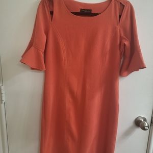 Coral Shift Dress